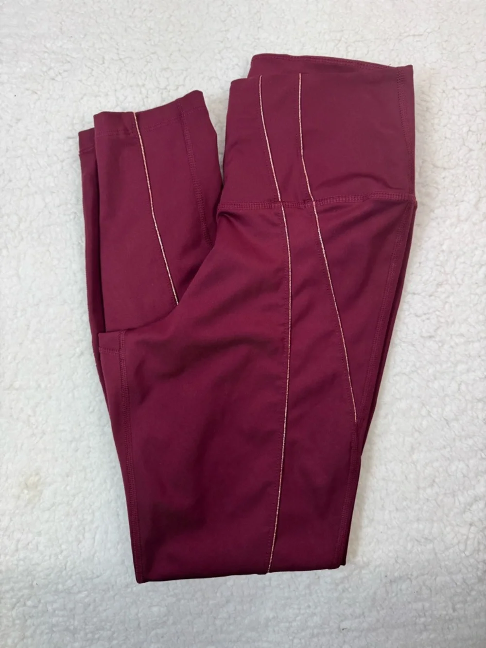 Nike Dri-FIT Yoga Leggings Women’s M Burgundy High Rise‎ Athletic